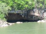 Large cave carved out by the river